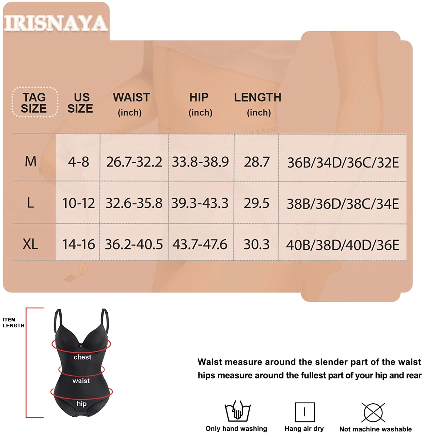 Nebility Smooth Shapewear Bodysuit Waist Trainer for Women Tummy Control Seamless  Body Shaper with Built In Bra Jumpsuit Tops(Beige,M) 
