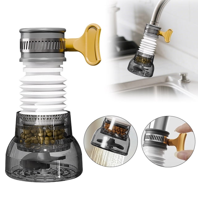 360°Swivel Extension Kitchen Faucet Telescopic Hose Sprayer Filter Diffuser Water Saving Nozzle Bath Faucet Connector