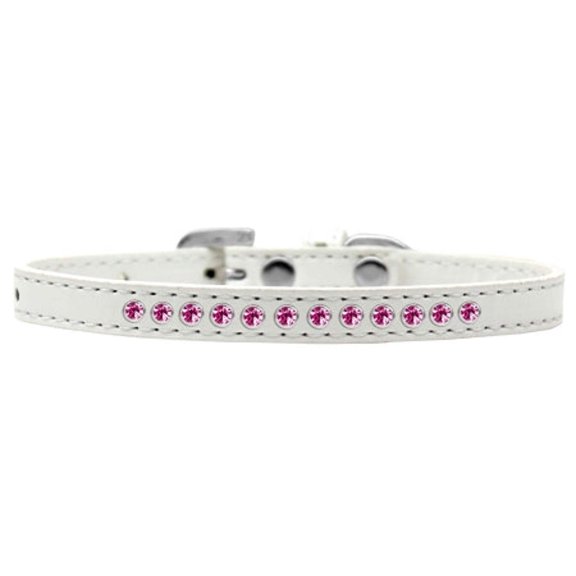 Dog, Puppy  Pet Fashion Collar, "Bright Pink Crystal Rimsets"