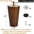 thumbnail image 3 of SONGAUN Furniture Legs Wood Sofa Legs Walnut Color Couch Replacement Legs for Cabinet Vanity Couch Chair Dresser Pack of 4 (6 inch), 3 of 6