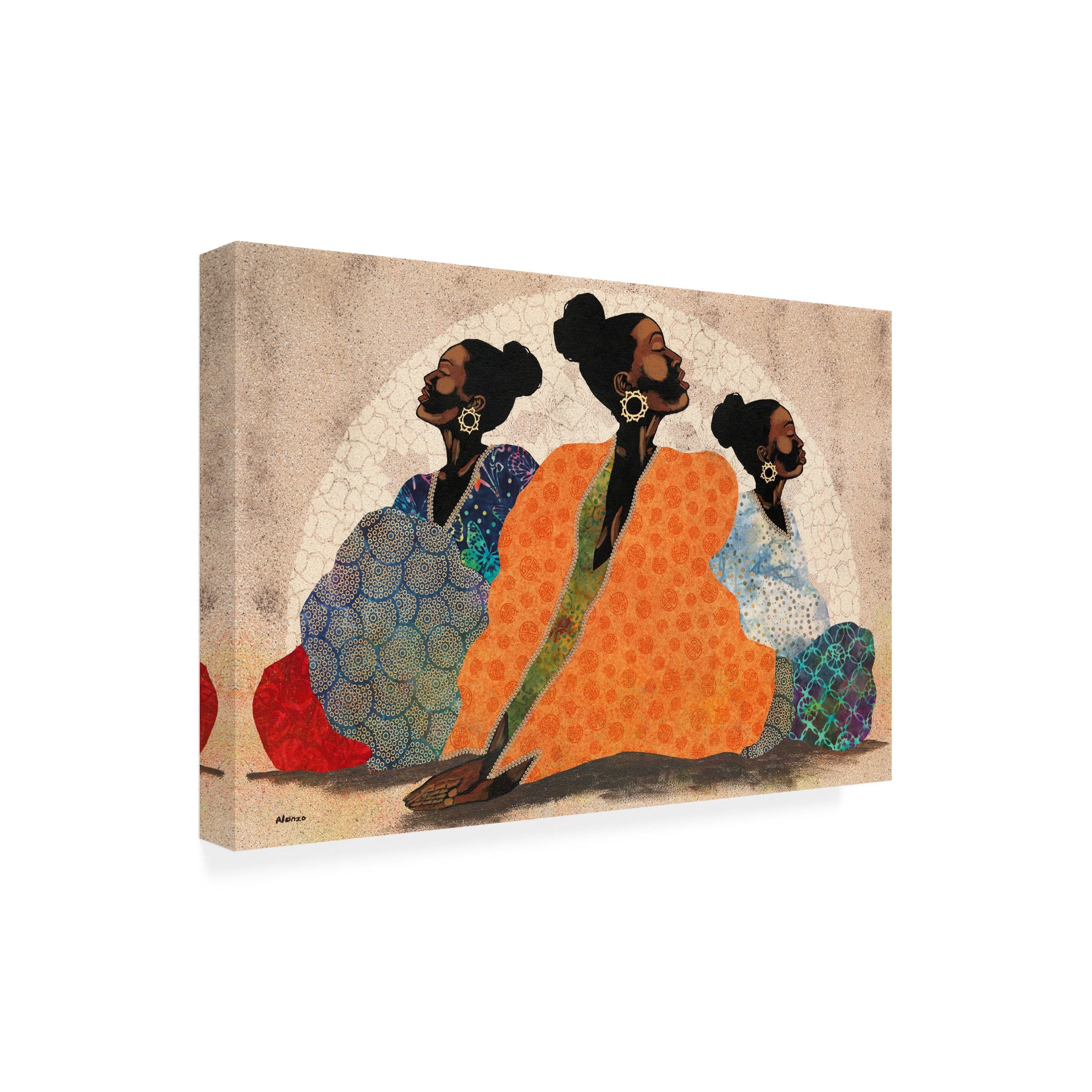 Canvas Wall Art - Alonzo Saunders 'Meditation Contemplation' Wall Art for Living Room, Bedroom, or Office Décor by Trademark Fine Art - 47 x 30 Inches - 47x30