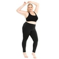 thumbnail image 2 of Stretch Is Comfort Women's Polyester Plus Size Leggings Black 2X, 2 of 6