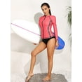 thumbnail image 6 of Women Long Sleeve Swimming Shirt Outdoor Sports Rash Guard Zip Front, 6 of 6