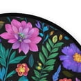 thumbnail image 4 of 36.2 Inch Round Floor Mat Colorful Flowers and Vines Carpet Decor Rug for Living Room Bedroom, 4 of 6