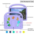 thumbnail image 4 of ELEHOLD Case for iPad 6th Generation, Fun Animal Design EVA Durable Case with Handle & Stand & Strap, Easy Carry for Children,Purple, 4 of 9