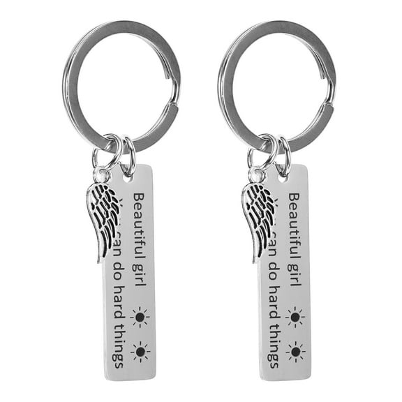 Raindrops 2Pcs Aesthetic Silver Keychain Accessories with Design for Men and Women present Giving