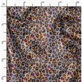 thumbnail image 2 of Soimoi Grey Rayon Crepe Fabric Leopard Animal Skin Print Sewing Fabric Yard 46 Inch Wide, 2 of 6