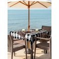 thumbnail image 3 of Outdoor Tablecloth with Umbrella Hole for Patio/Picnic/Party/Camping, Cabin Elk Forest Waterproof Table Cloth Square Cover Washable, Farmhouse Pine Tree Black Plaid (60"x 60"), 3 of 9
