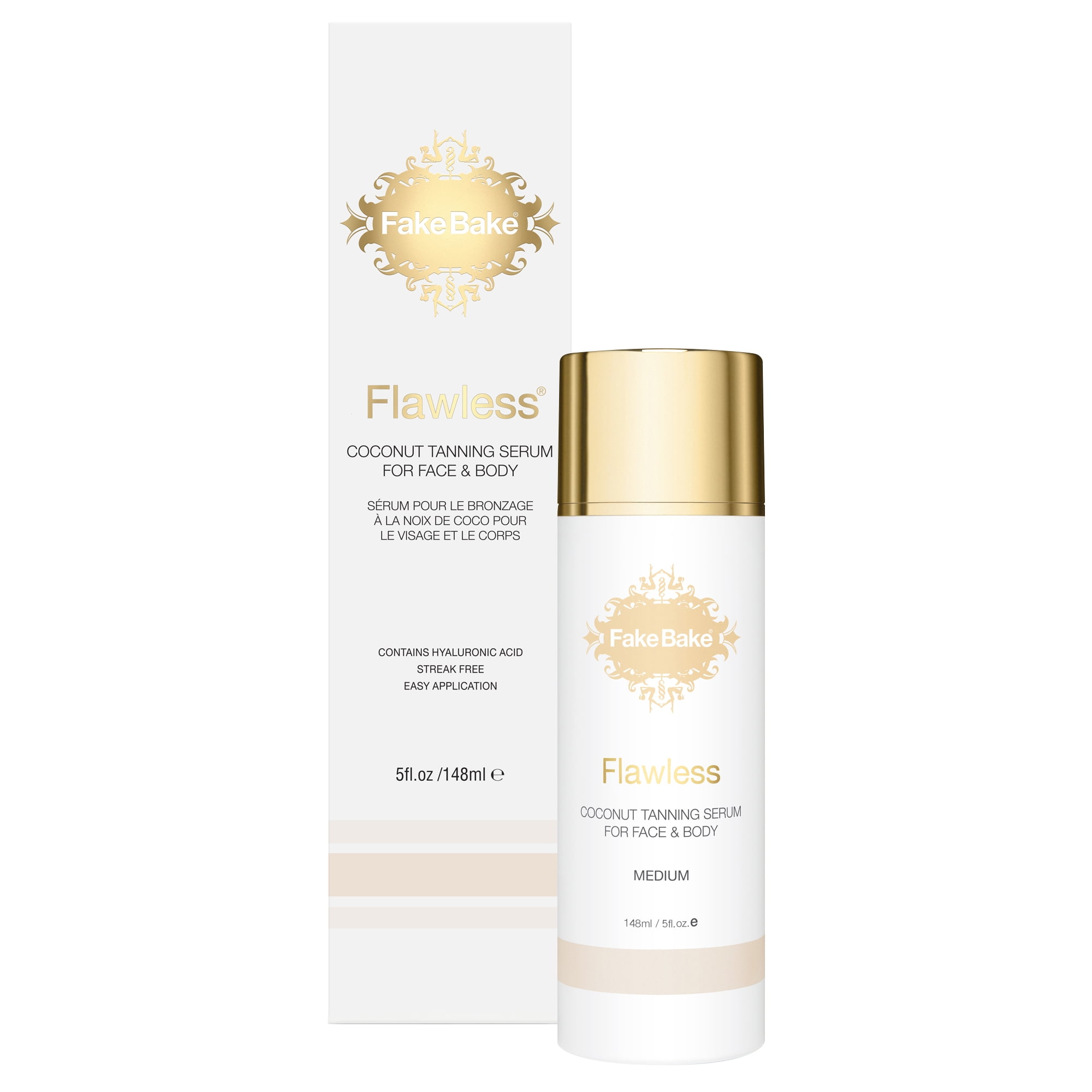Fake Bake Flawless Coconut Serum SelfTan for Face and Body 5 Ounces