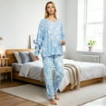 thumbnail image 4 of Loritta Secret 2 Pieces Womens Pajamas Sets Comfy Printed Loungewear Sets Woman with Pockets ，Sizes S-2XL, 4 of 6
