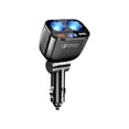 thumbnail image 2 of USB C Car Charger Adapter with Type-C Cable, Fast Charge Cigarette Lighter Splitter 2-Socket, Dual Car Cigarette Lighter Adapter with LED Voltmeter, 12V/24V Splitter for Car GPS Dash Cam Phone, 2 of 6