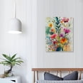 thumbnail image 4 of Creowell Framed Colorful Wildflower Canvas Wall Ar Flowers Pictures Prints Flowers Printing Floral Watercolors Flower wall Decor Living Room Girls Bedroom Bathroom 16x20 in/12x16 in, 4 of 5