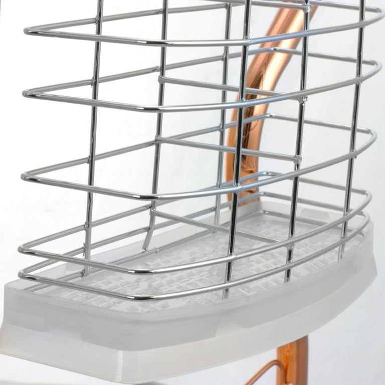 Better Chef 2-tier 22 In. Chrome Plated Dish Rack In Copper : Target