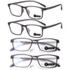 TERAISE Reading Glasses Blue Light Blocking Resin Reader for Men Ultra-Light,1.5x 4Pack