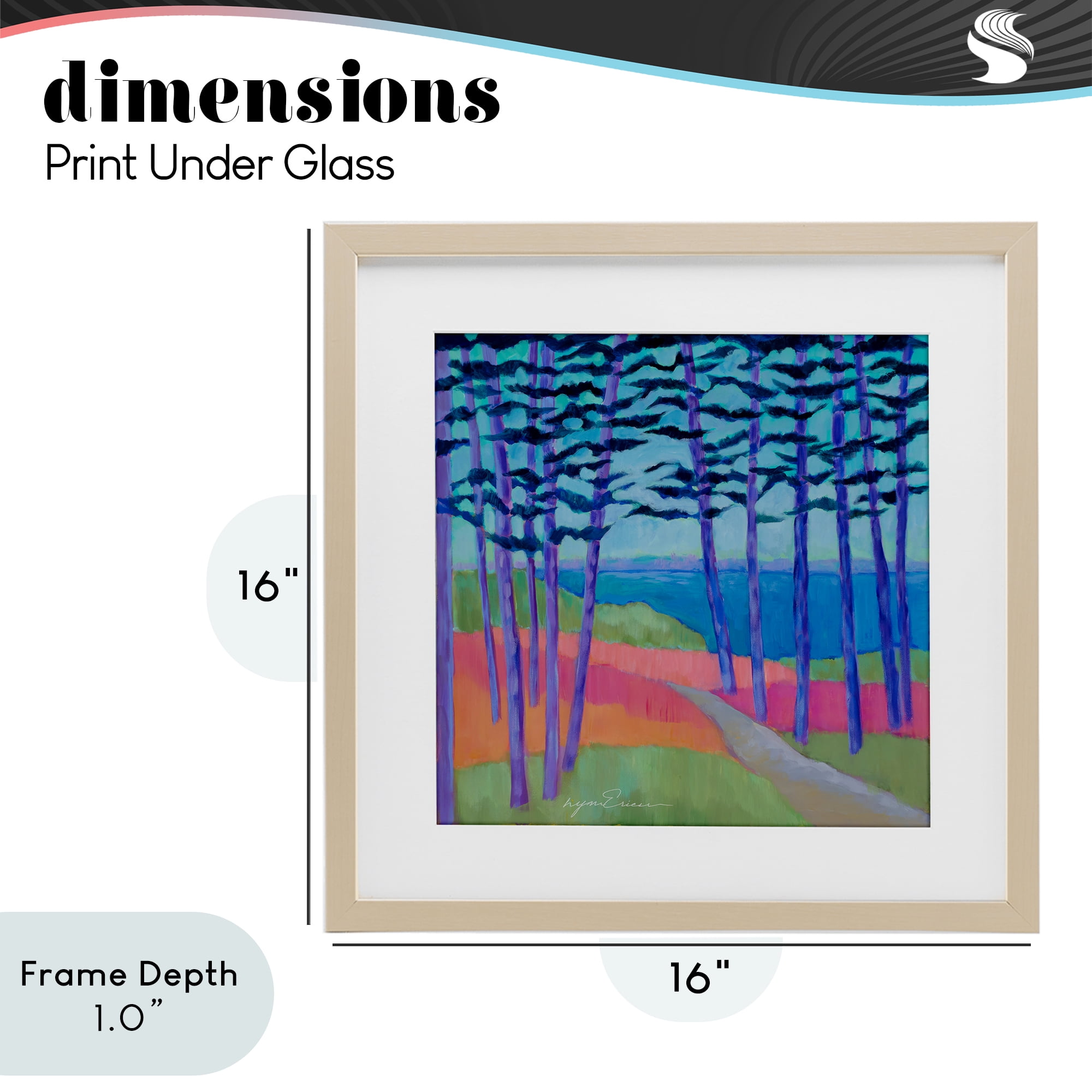 Stupell Industries Razzle Dazzle Forest Scene Birch Framed Print Under Glass, design by Lynn Ericson Fine Art