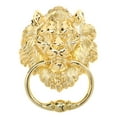 thumbnail image 1 of Poignée de Porte Lion en Alliage Tête de Lion Vintage Anneau de Porte pour Maison, 1 of 5