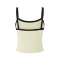 thumbnail image 4 of Musuos Women´s Crop Cami Tops, Spaghetti Strap Square Neck Contrast Color Slim Fit Camisole, 4 of 10