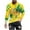 Yellow, variant on UVEASISHA Happy Mardi Gras Mens Colorblock T Shirts Big and Tall Fashion Hipster Graphic Tees Slim Fit Long Sleeve Crewneck Pullover Gym Muscle Tshirt Army Green S