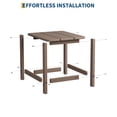thumbnail image 1 of HDPE Adirondack Outdoor Side Table – Weather Resistant Patio End Table, UV-Proof Square Small Table for Garden, Balcony, Porch & Poolside, 1 of 7