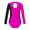 A Hot Pink, variant on YIZYIF Girls Long Sleeve Contrast Color Gymnastic Athletic Leotard Shiny Glitters Rhinestones Dance Performance Costume