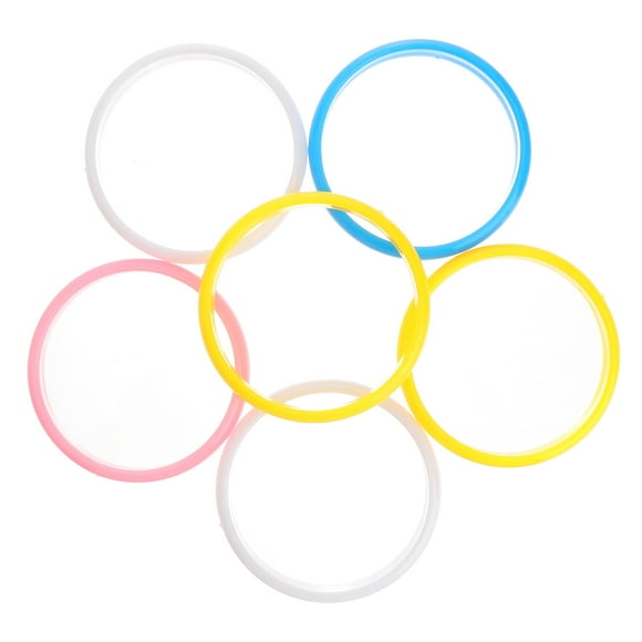 6pcs Fashion Plastic Bangle Bracelets Candy Color Bracelet for Women Children (Mixed Color)