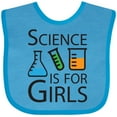 thumbnail image 3 of Inktastic Science is for Girls Girls Baby Bib, 3 of 4