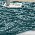 thumbnail image 4 of Nestl Cut Plush Fleece Blanket, Soft Lightweight Fuzzy Luxury Queen Size Bed Blankets for Bed, Queen, Stone Blue, 4 of 11