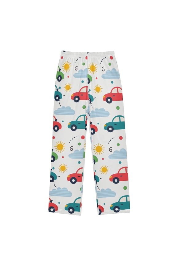 Car Cloud Pattern Pajama Pants Soft Lightweight Lounge Pants Bottoms Sleep Pants Warm Comfy