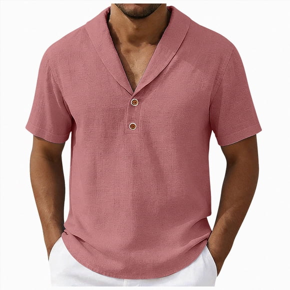 Ymyiu Tshirts Shirts for Men Men's T Shirts Breathable & Moisture Wicking with Odor Size M(Pink, M)
