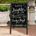 thumbnail image 4 of YEXJ Extra Large Wooden 40x22 Chalkboard, Double-Sided Sidewalk A Frame Chalkboard Sign, Sturdy Sandwich Board for Restaurant, Business or Wedding,Black, 4 of 7