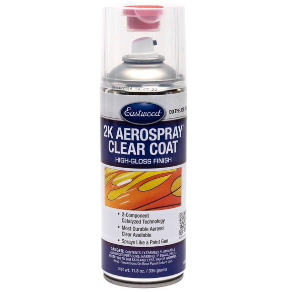 Barniz transparente en aerosol 2K Eastwood 335 g, duradero