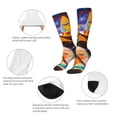 thumbnail image 5 of Fotbe Abstract Musical Faces print Women's Men's Novelty Crew Socks Cotton Socks Knee High Socks for Walking,Running,Nurses,Pregnancy, 5 of 8
