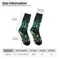 thumbnail image 2 of KLL Mystical Black Cat Fireflies Print Cool Socks Men's Women's Crew Socks Funny Crazy Novelty Stockings, 2 of 6