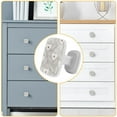 thumbnail image 4 of 4 Pieces Set Drawer Pulls Handle Square Wardrobe Cabinet Knobs with Stainless Steel Screws Furniture Kitchen Decor, 4 of 5