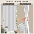 thumbnail image 4 of DONGPAI Extra Large Room Divider Curtain, Indoor/Outdoor Multifunctional Vertical Drapes with Hooks Waterproof Shower Curtain for Living Room Bedroom Bathroom, 100"x 96", White, 1 Panel, 4 of 9
