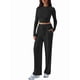 thumbnail image 2 of Conjunto Deportivo Y2K de Dos Piezas para Mujer, con Larga, Top Ajustado y Pantalones Anchos, Ideal para y Otoño Negro XL, 2 of 8