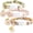 Pink&Green&Orange3.0, variant on BTEPSGA 3 Pack Cotton Safe Breakaway Cat Collars with Bell Daisy Charm Green Blue Pink Kitty Kitten Cute Cat Collars for Girl Cats Female Cats