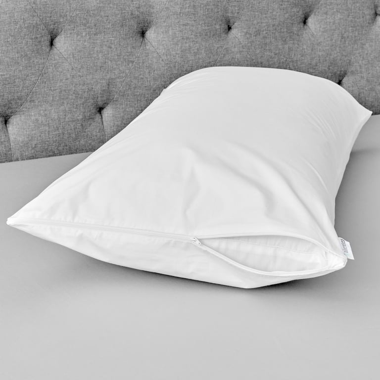 Mainstays Microfiber Zippered Pillow Protector King 4 Pack White