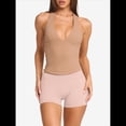 thumbnail image 4 of Pantalones Cortos Deportivos de Yoga de Alta Elasticidad para Mujer - Cintura Alta, Informales, Cómodos y Cómodos Rosa L, 4 of 6