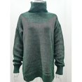 thumbnail image 4 of Chandail pour Femmes Tricot Couleur Unie Basique Décontracté Manches Longues Coupe Régulière Cardigans Col Roulé Automne Hiver, 4 of 5