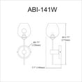 thumbnail image 2 of Dainolite ABI-141W-VB-CLR Vintage Bronze Wall, 2 of 3