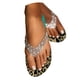 thumbnail image 5 of WILLBEST Sandalias De Verano Para Mujer Con Estampado De Leopardo Y Diamantes De Imitación, Informales, Con Punta Abierta, Planas, Suaves Y Transpirables, 5 of 6