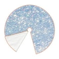 thumbnail image 2 of Kdxio White Bule Glitter Print Christmas Tree Skirt Christmas Xmas Tree Skirts Mat for New Year Holiday Christmas Party Decorations-30", 2 of 7