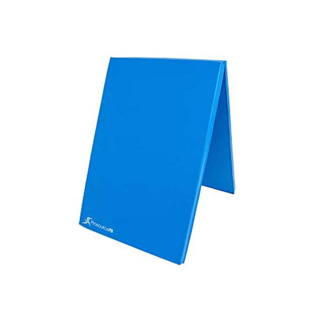 ProsourceFit Tapis d'Exercice Pliant Bi-Pliant - Bleu, PS-1942-DFM-Bleu