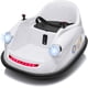 thumbnail image 3 of Historyli Coche de choque de 12 V,coche eléctrico de batería con control remoto para padres,giro de 360 grados,2 velocidades,música y luces LED,color blanco., 3 of 8