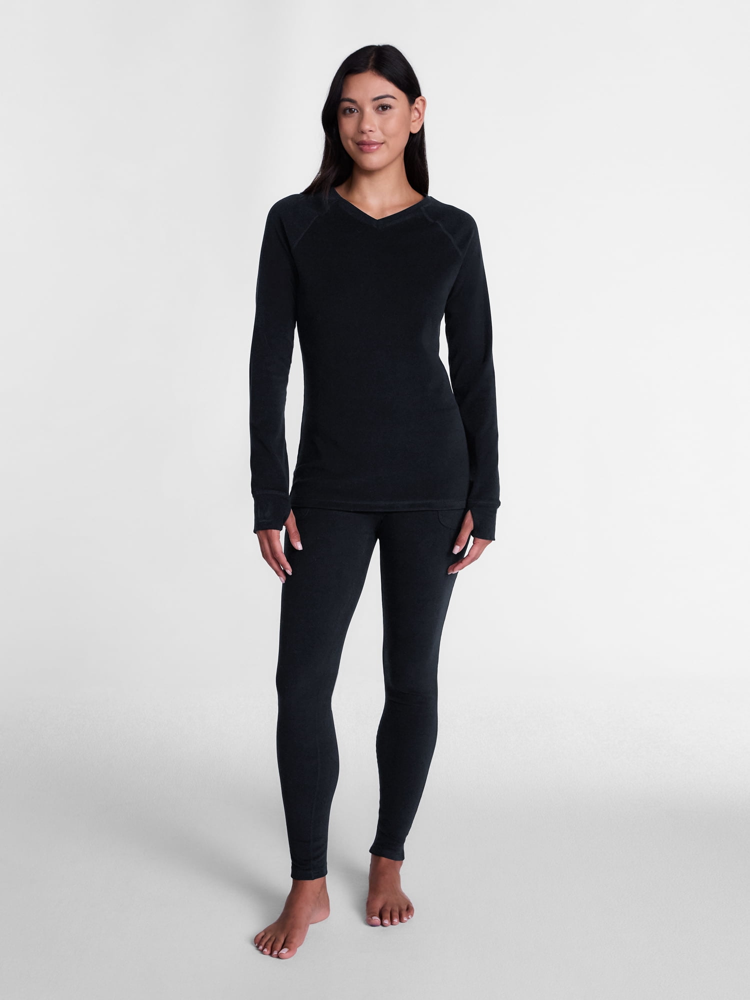 ClimateRight by Cuddl Duds Women’s Warmest Therma Suede High Rise Thermal Base Layer Legging, Sizes XS to 4X