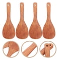 thumbnail image 3 of FRCOLOR Spatule à Riz 4 Pcs Cuillères à Riz en Bois Antiadhésives Cuillères à Riz Pratiques pour Cuisine, 8.66"X3.15"X0.2 Pouces, 3 of 5