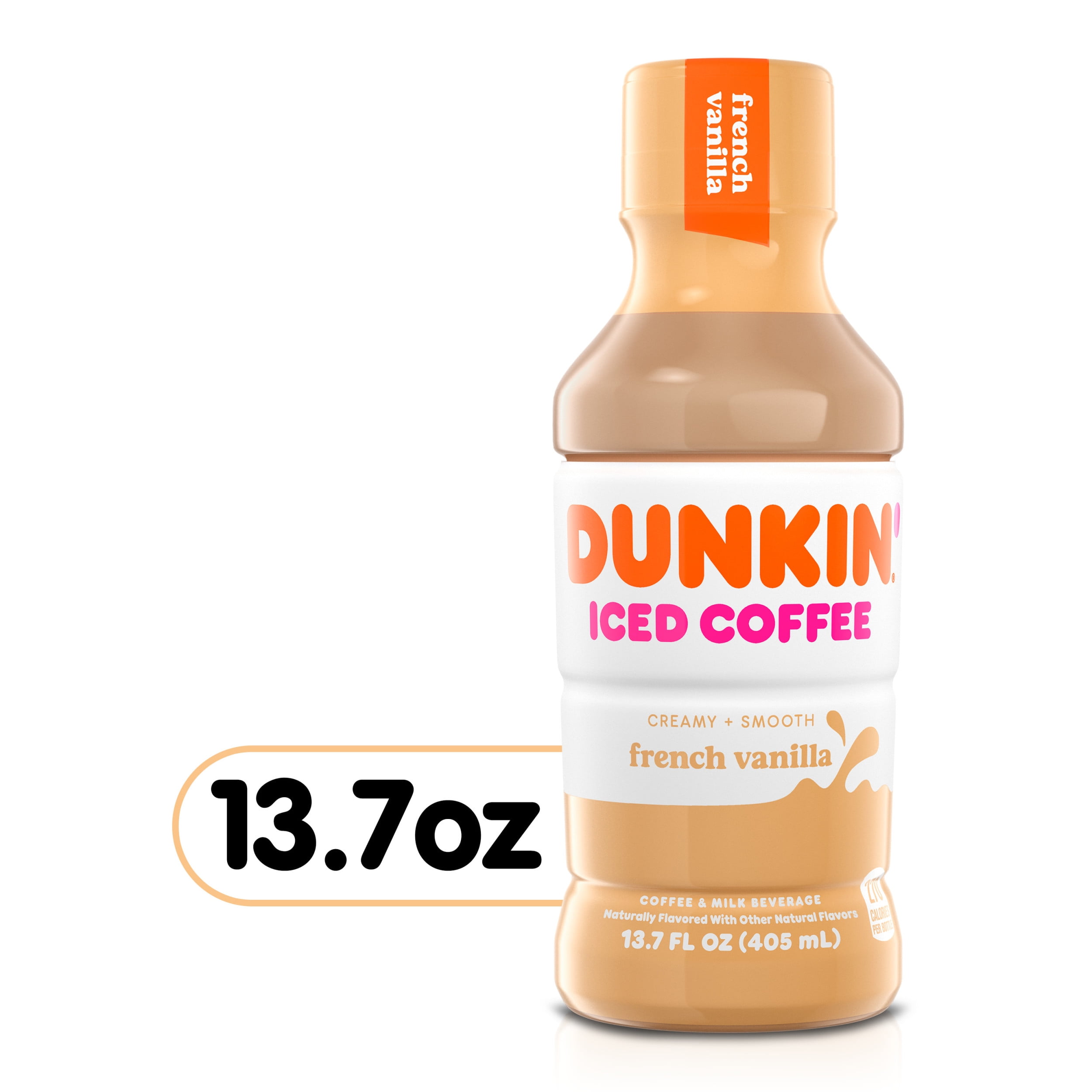 Dunkin' French Vanilla Iced Coffee Bottle, 13.7 fl oz