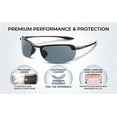thumbnail image 6 of Polarized Sport Wrap Sunglasses for Men & Women, Lightweight Designer Frames with UV400 Protection - Jet, 6 of 6