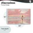 thumbnail image 3 of Pink Sky Surfer White Framed Giclee Art, design by LSR Design Studio, 3 of 9